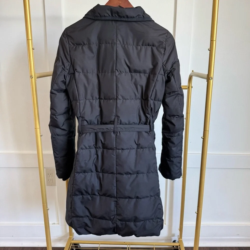 J. Crew Long Black Puffer Coat Womens Sz XS - Picture 3 of 11
